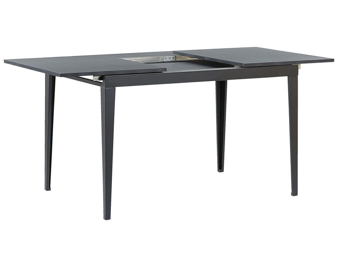 Extending Dining Table 120/160 x 80 cm Black Norley