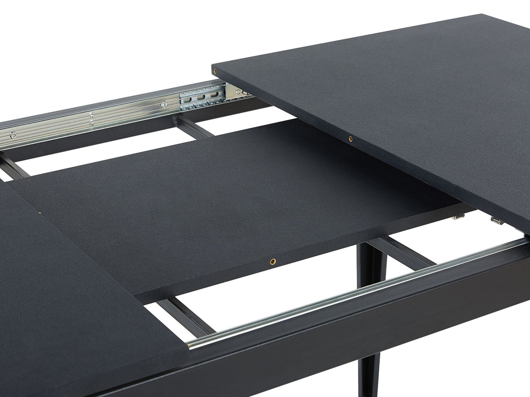 Extending Dining Table 120/160 x 80 cm Black Norley