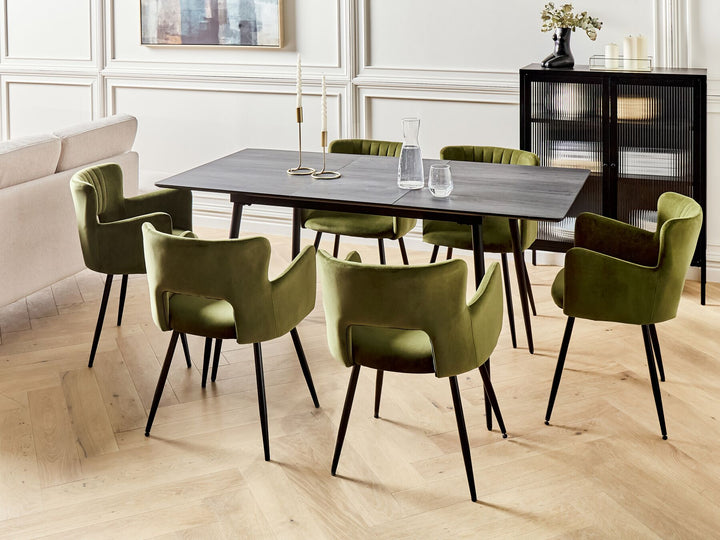 Extending Dining Table 120/160 x 80 cm Grey Murchison