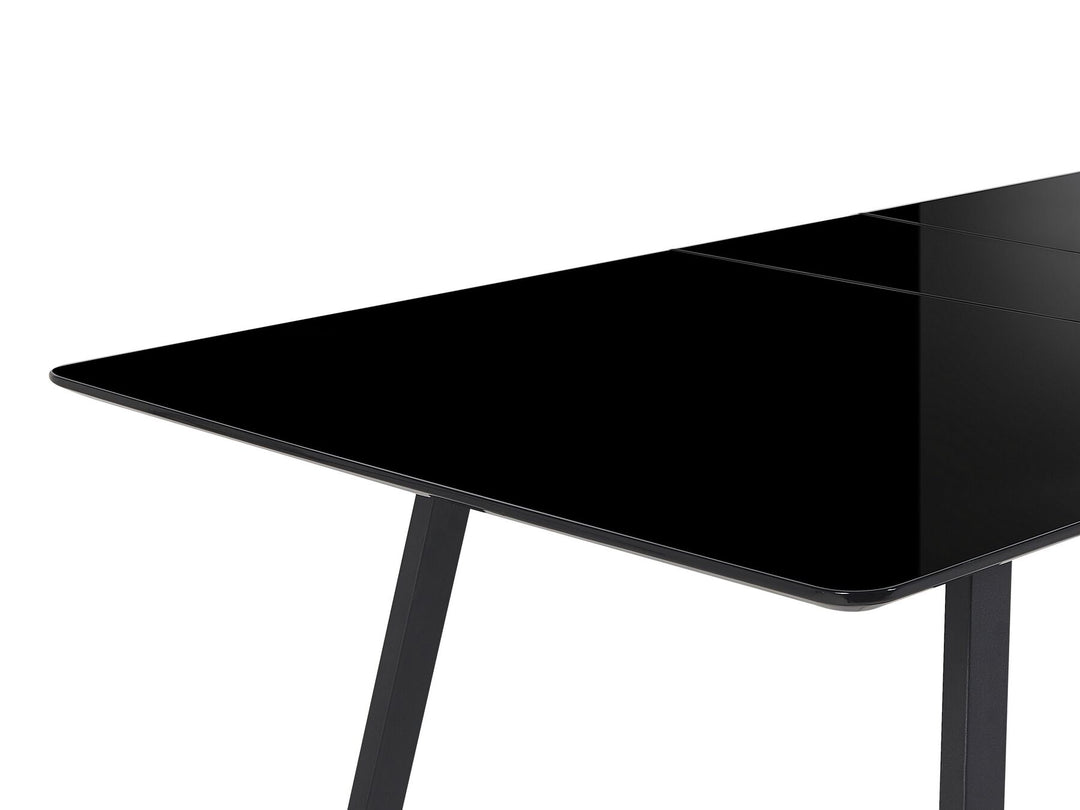 Extending Dining Table Black Makas