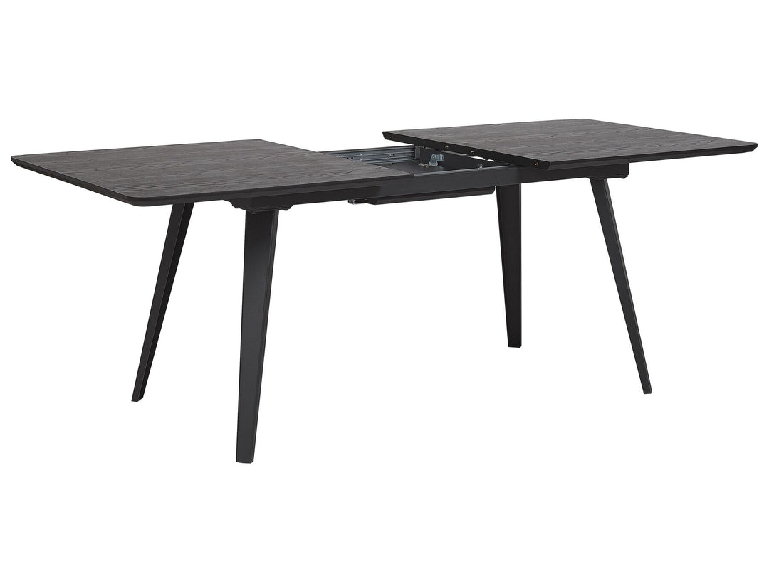 Extending Dining Table 160/200 x 90 cm Black Irvington