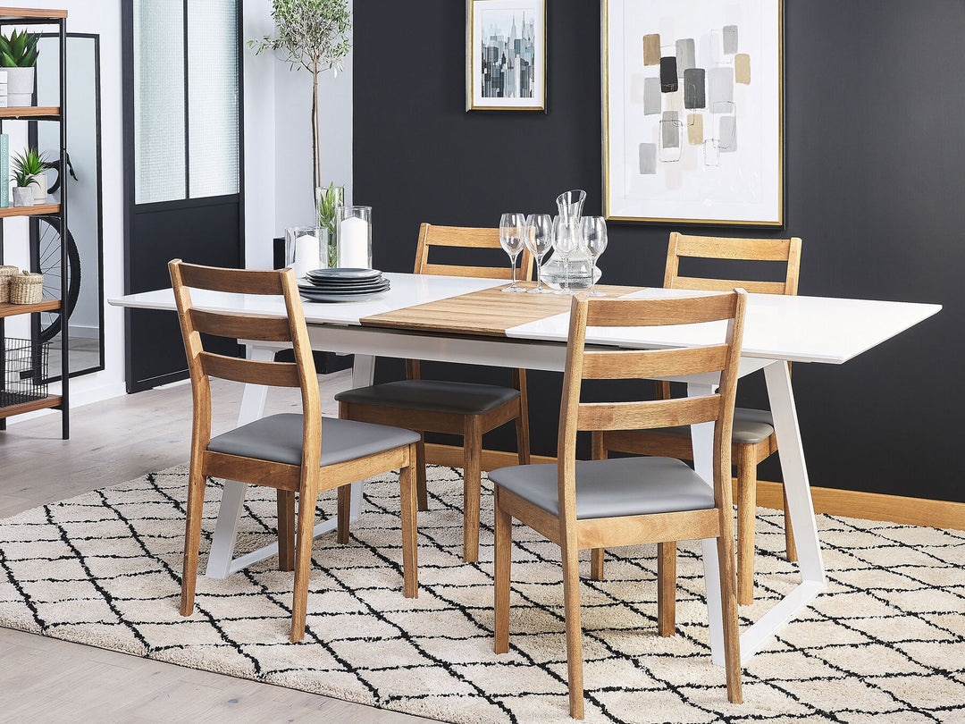 Extending Dining Table 160/200 x 90 cm White Kaluna