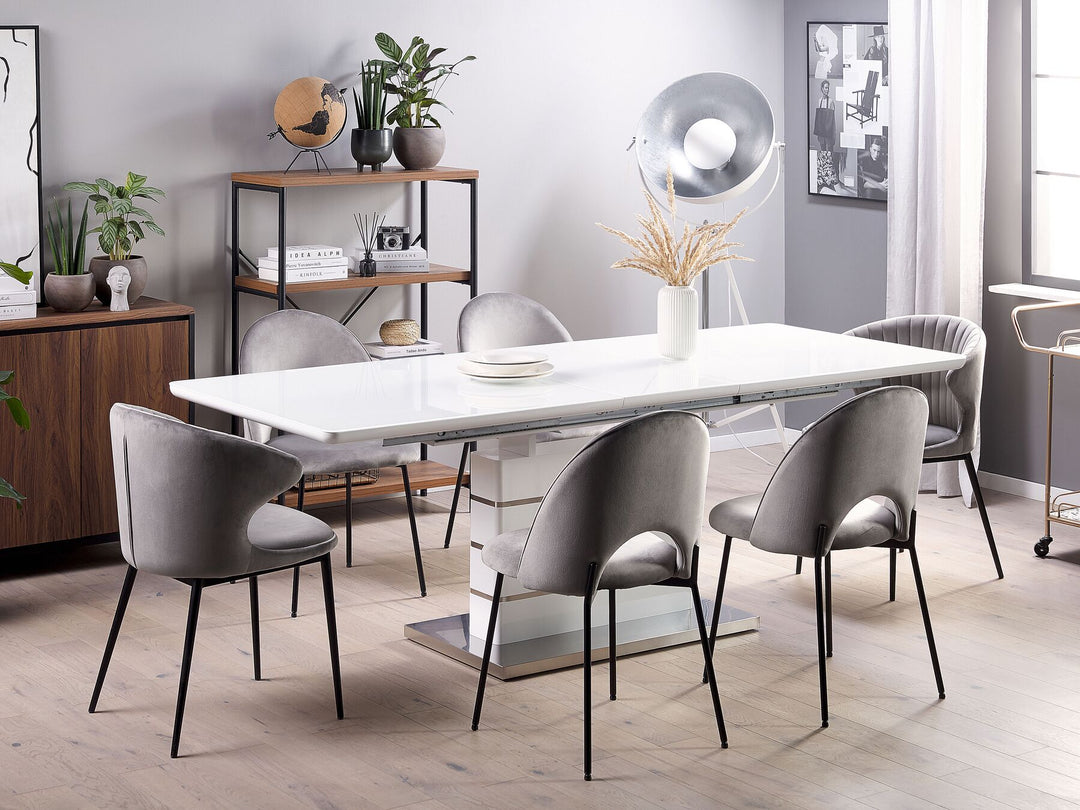 Extending Dining Table 180/220 x 90 cm White Hamler