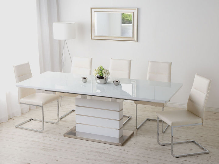 Extending Dining Table 180/220 x 90 cm White Hamler