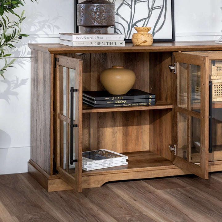 4 Door TV Stand Rustic Oak Antonina