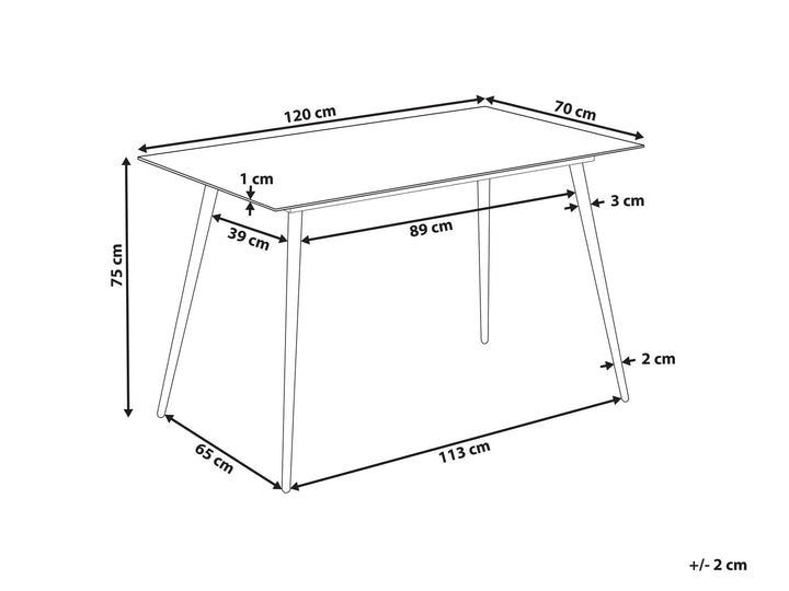 4 Seater Glass Top Dining Table Marble Effect and Gold Yetter