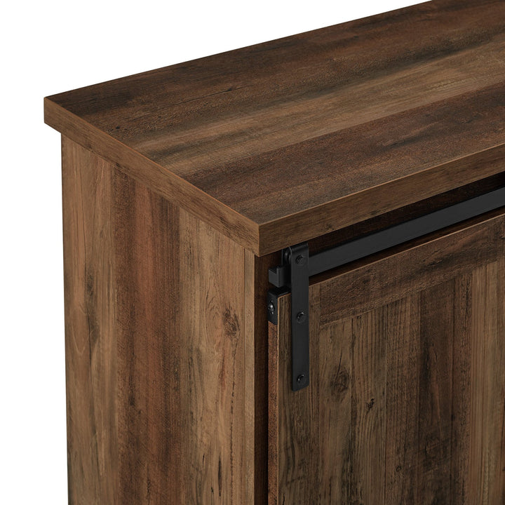 Grooved Door Accent Cabinet Rustic Oak Willington