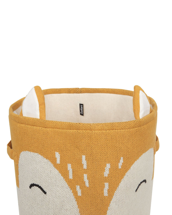 Cotton Fox Basket Beige and Orange Harrori