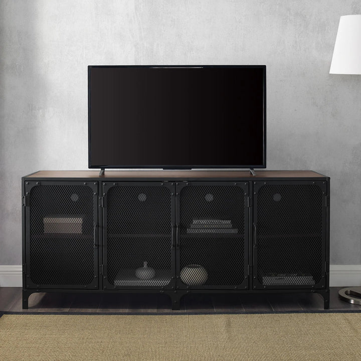 Mesh Door TV Stand Black Anthone