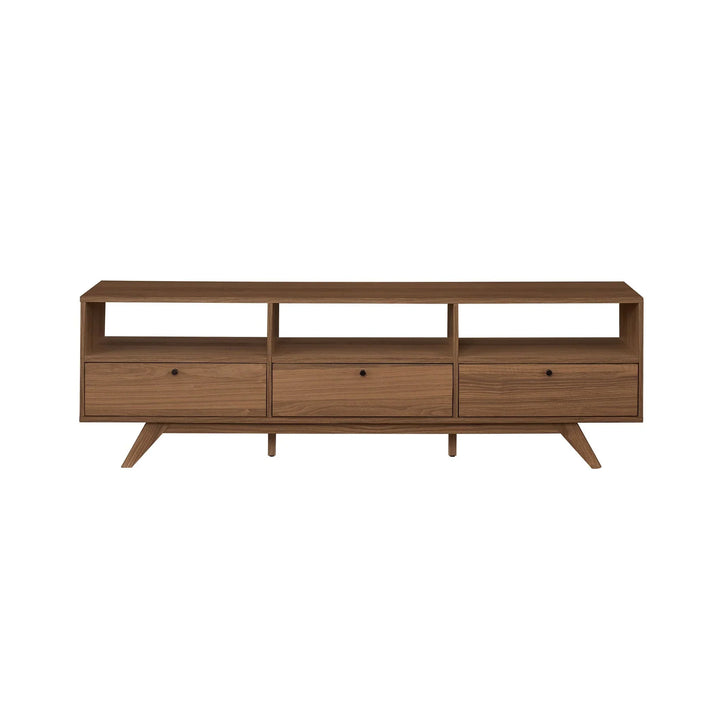 Modern 3 Door TV Stand Mocha Weathers