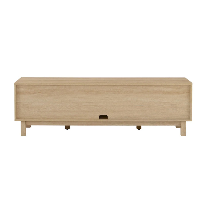 Modern 2 Door TV Stand Coastal Oak Mariella