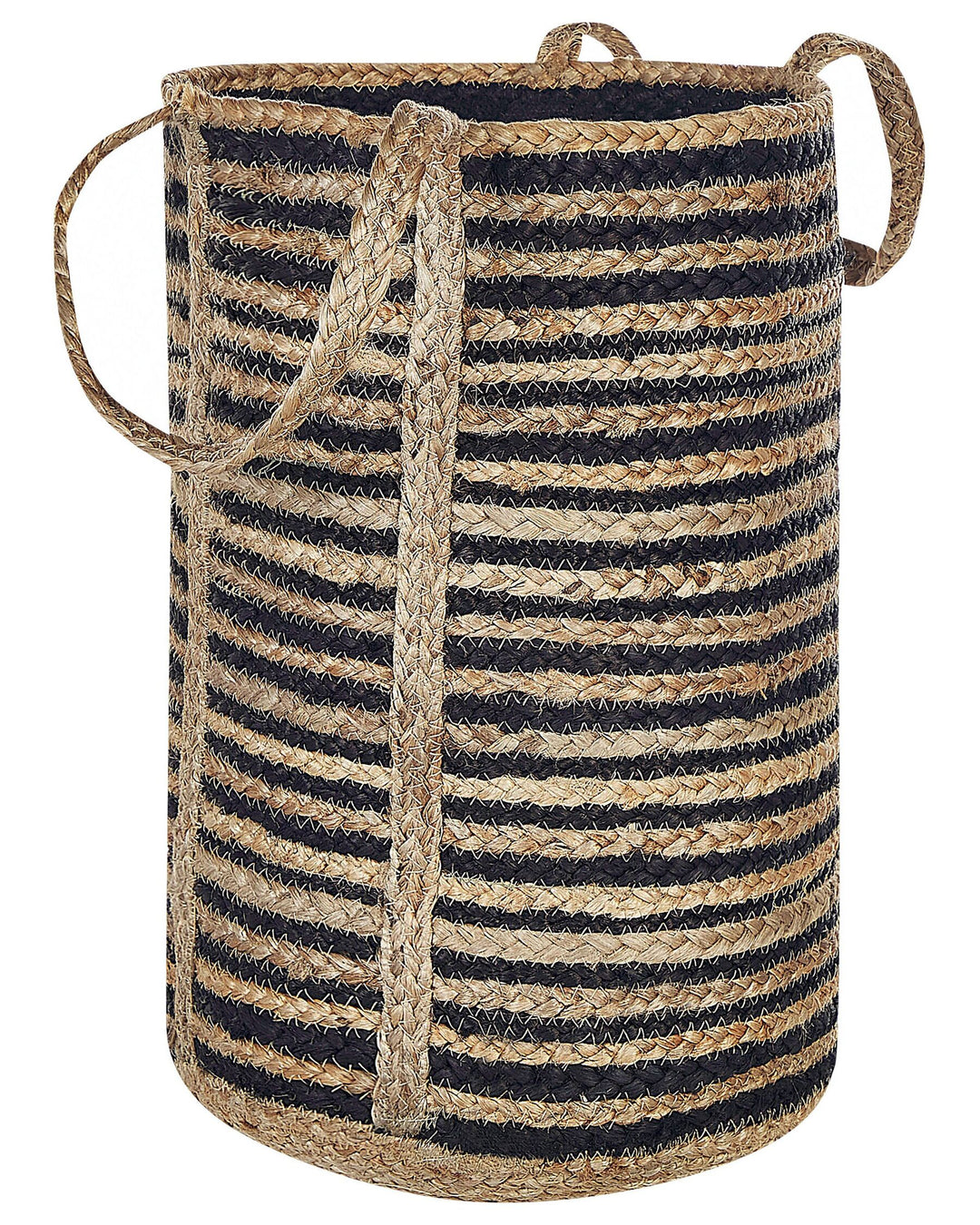 Jute Basket Beige and Black Jhansi