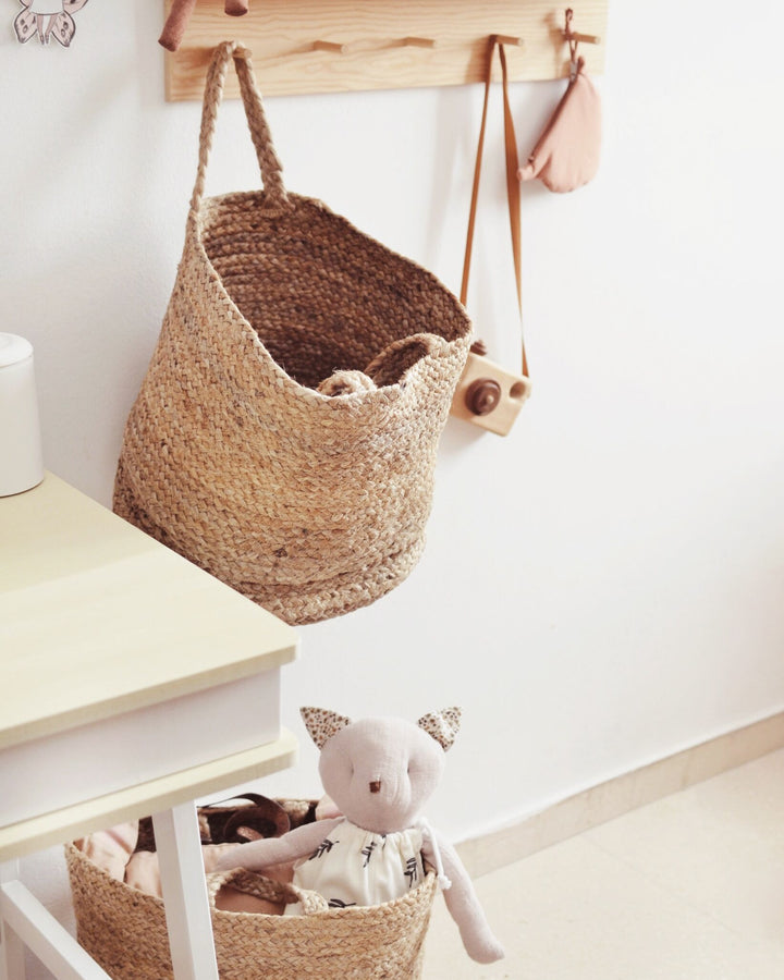 Set of 2 Jute Baskets Sand Beige Kaella