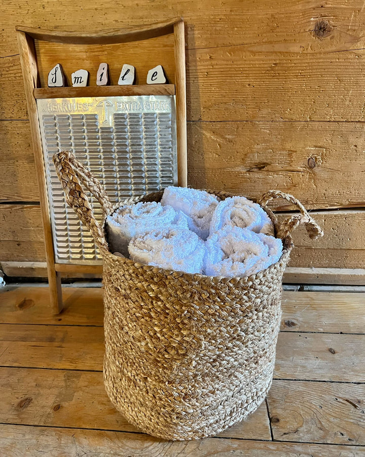 Set of 2 Jute Baskets Sand Beige Kaella