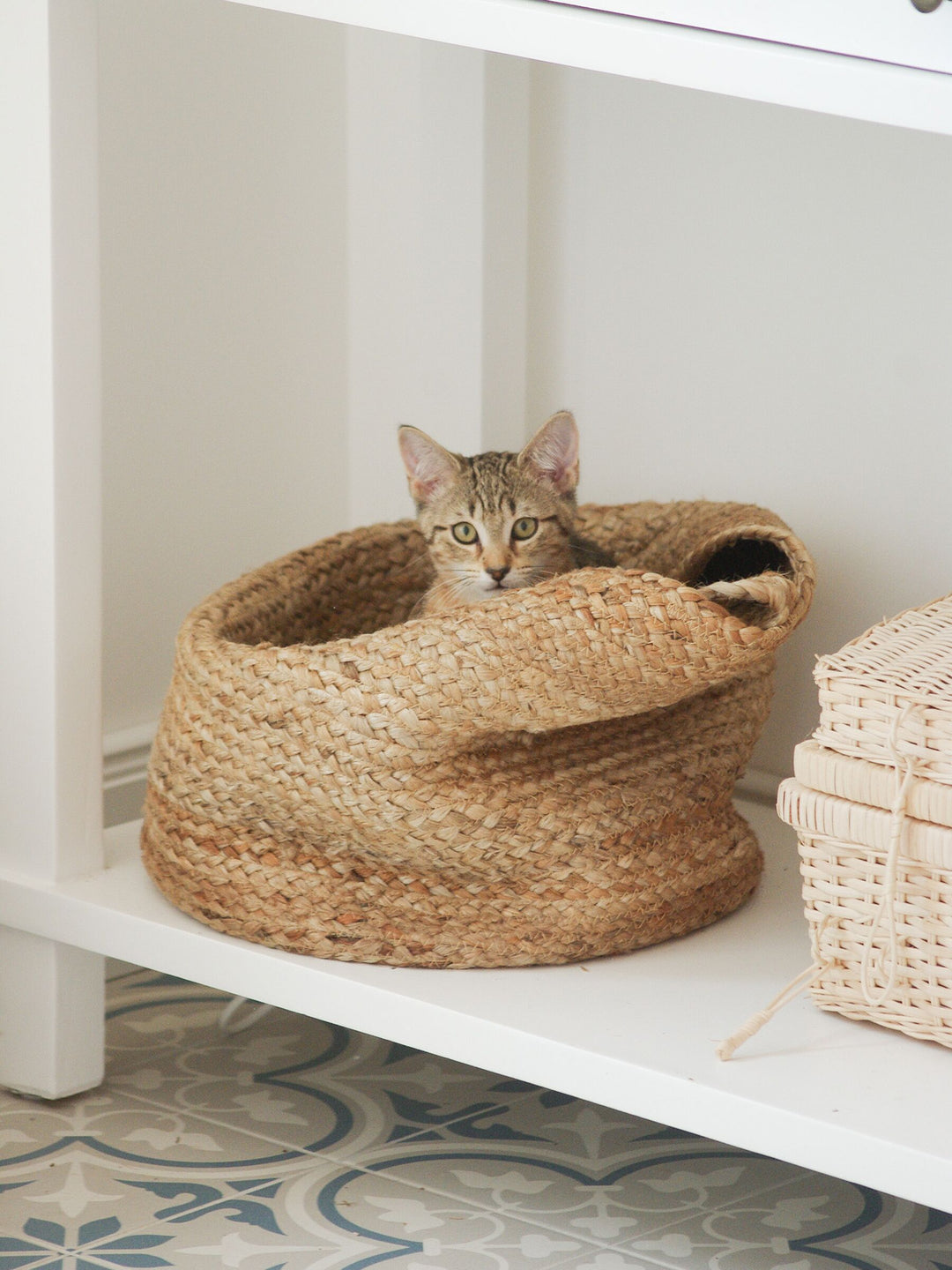 Set of 2 Jute Baskets Sand Beige Kaella