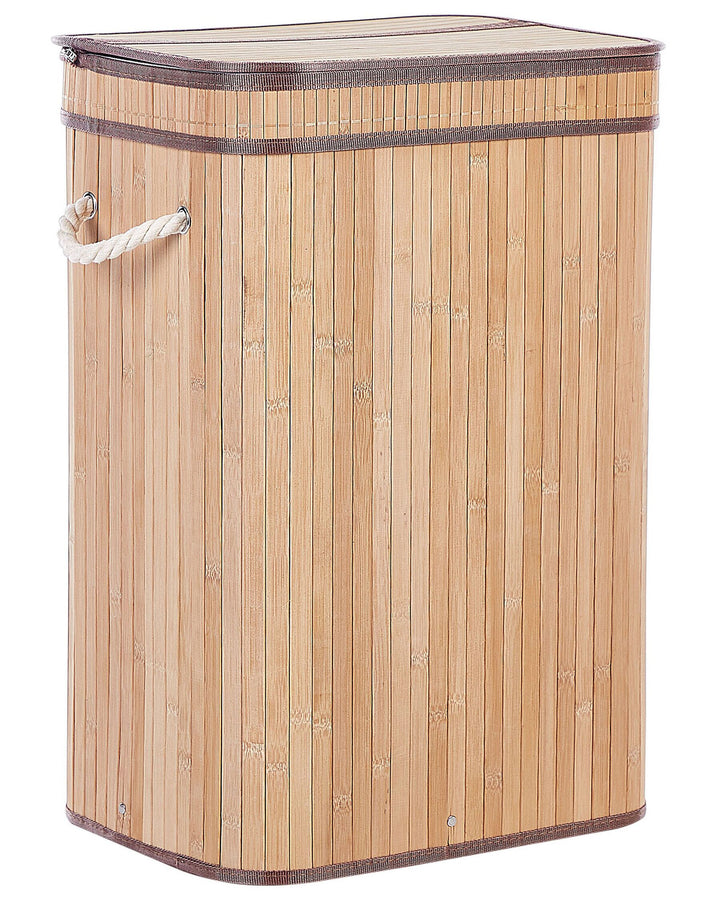 Bamboo Basket with Lid Light Wood Kalutara