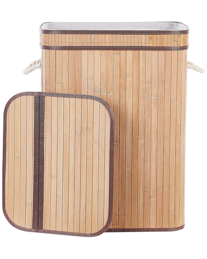 Bamboo Basket with Lid Light Wood Kalutara