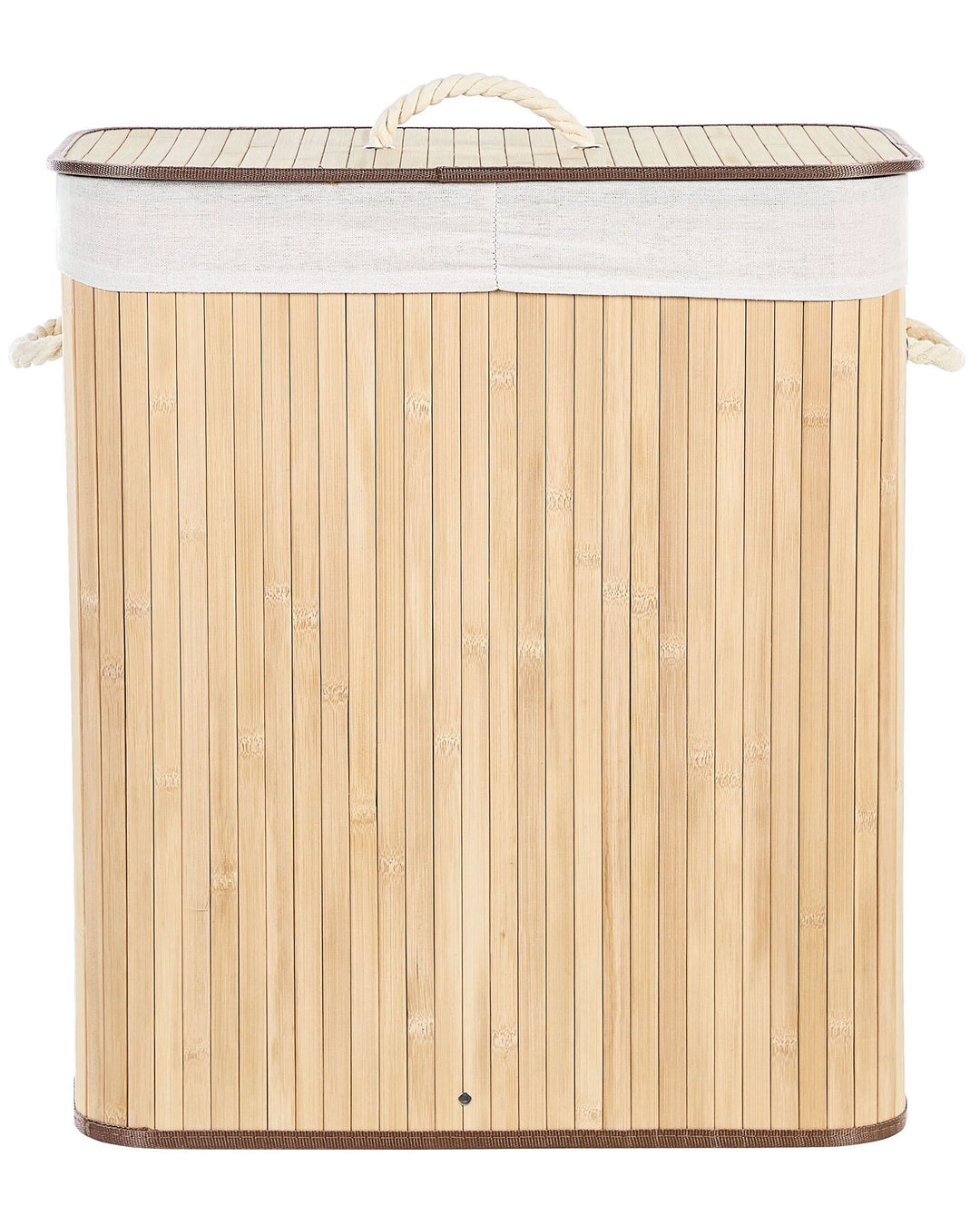 Bamboo Basket with Lid Light Wood Kandy