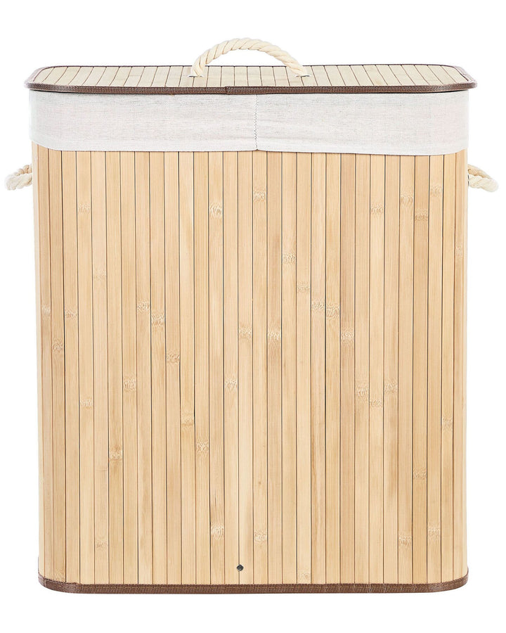 Bamboo Basket with Lid Light Wood Kandy