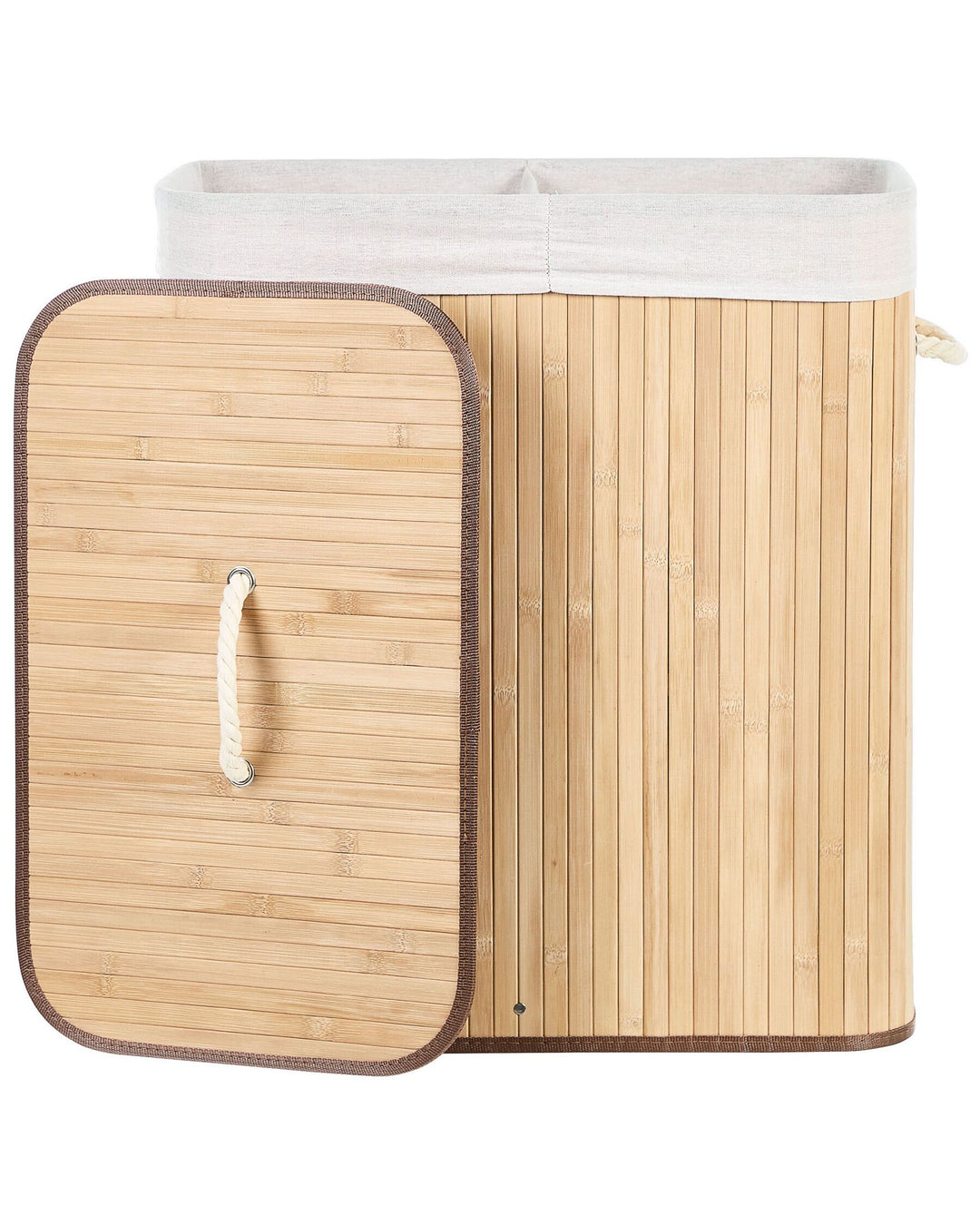 Bamboo Basket with Lid Light Wood Kandy