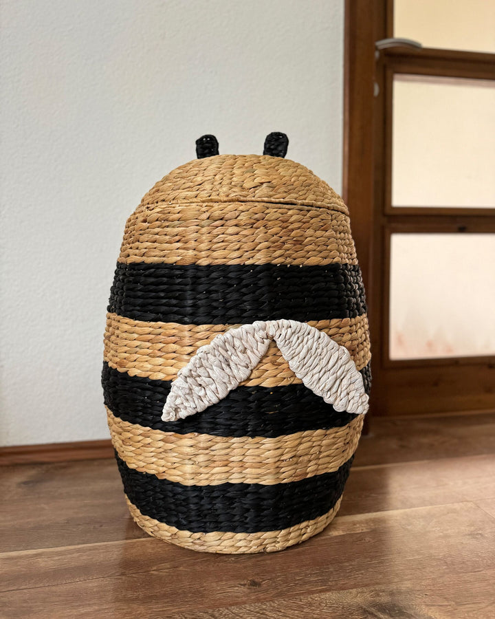 Water Hyacinth Wicker Bee Basket Natural Knysna