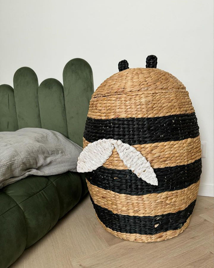 Water Hyacinth Wicker Bee Basket Natural Knysna