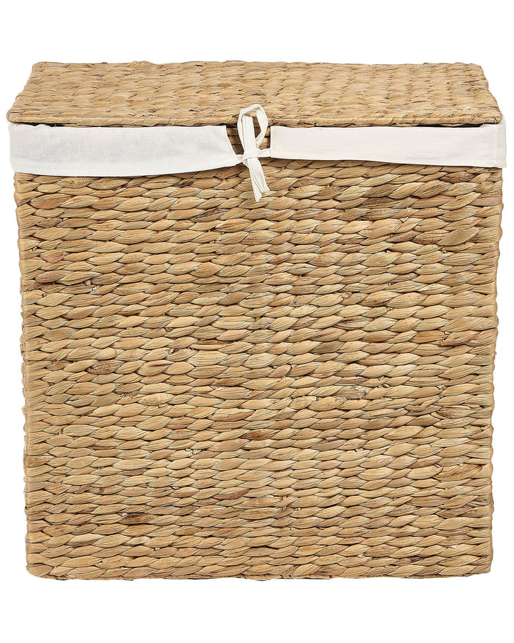 Water Hyacinth Basket with Lid Light Langson