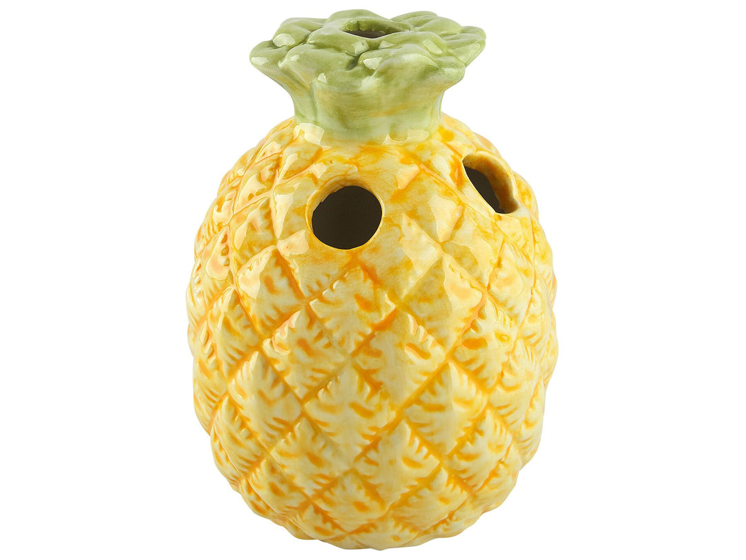 Ceramic 4-Piece Bathroom Accessories Set Pineapple Yellow Maicao