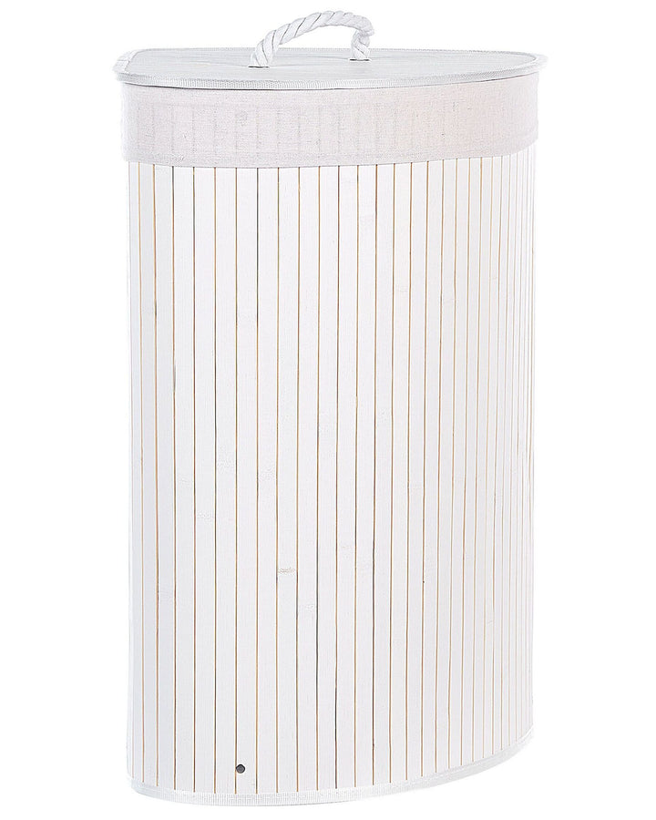 Bamboo Basket with Lid White Matara