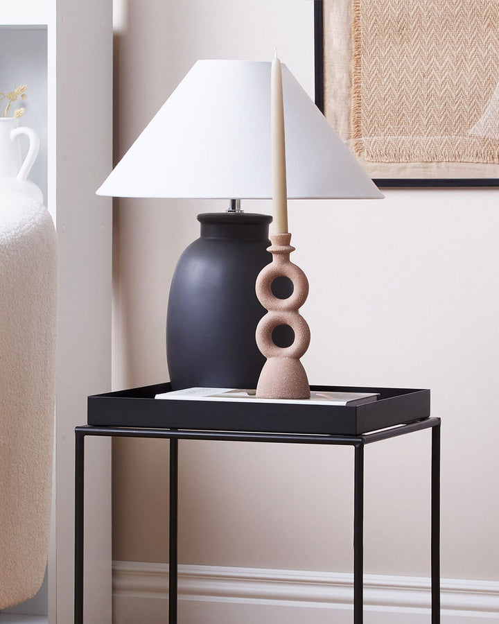 Metal Side Table Black Saxon