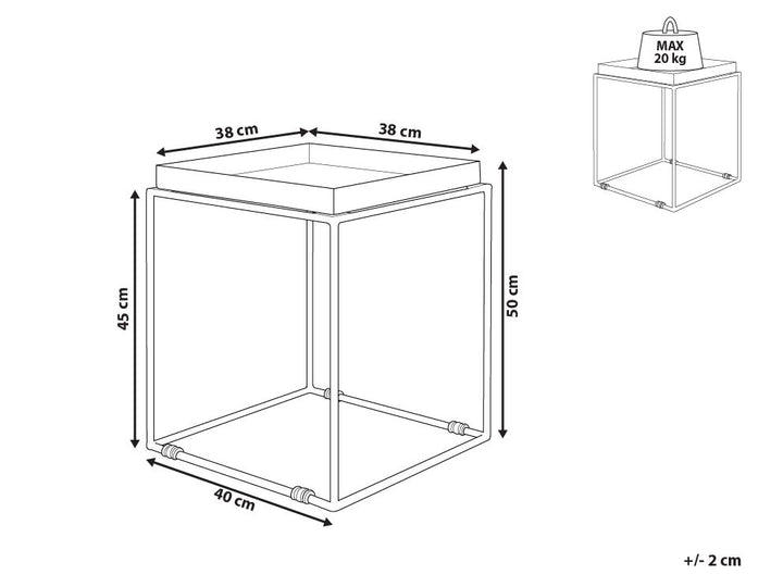 Metal Side Table Black Saxon