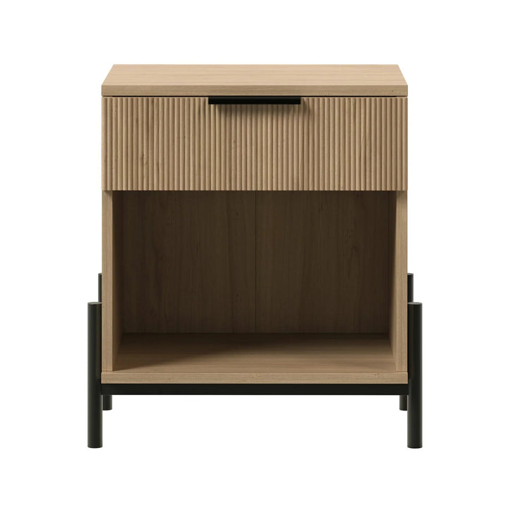 Modern Bedside Table Coastal Oak Floman