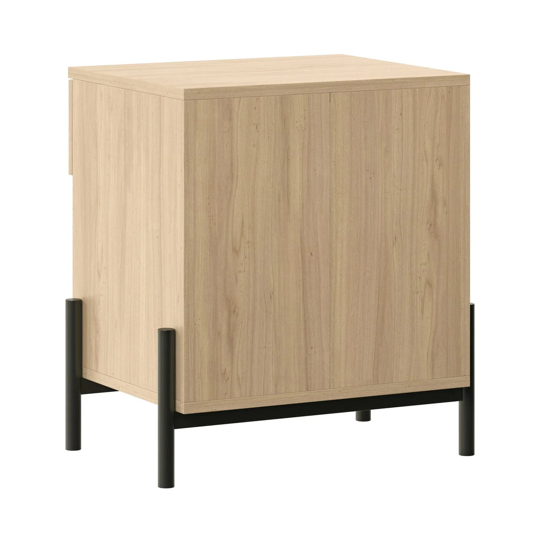 Modern Bedside Table Coastal Oak Floman