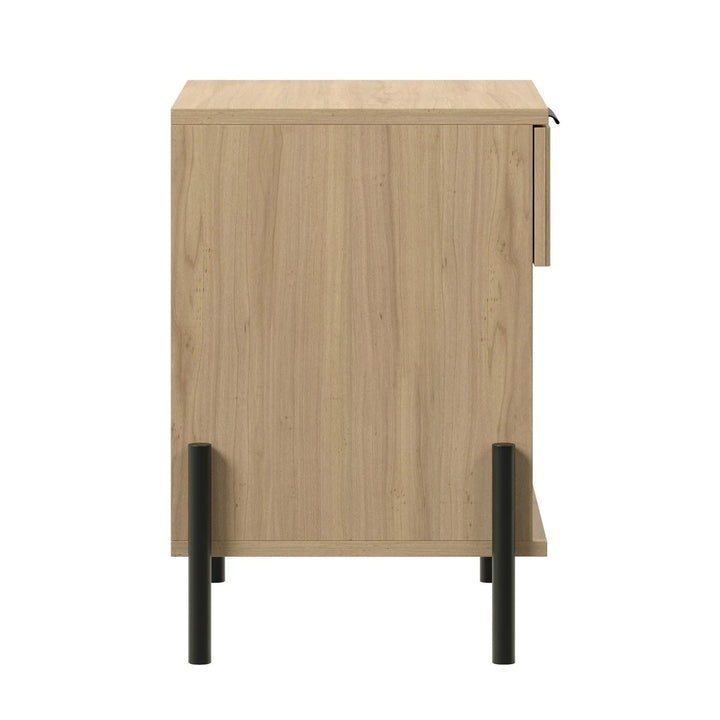 Modern Bedside Table Coastal Oak Floman