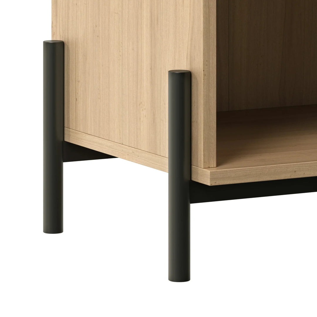 Modern Bedside Table Coastal Oak Floman