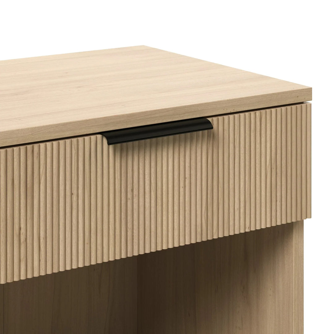 Modern Bedside Table Coastal Oak Floman