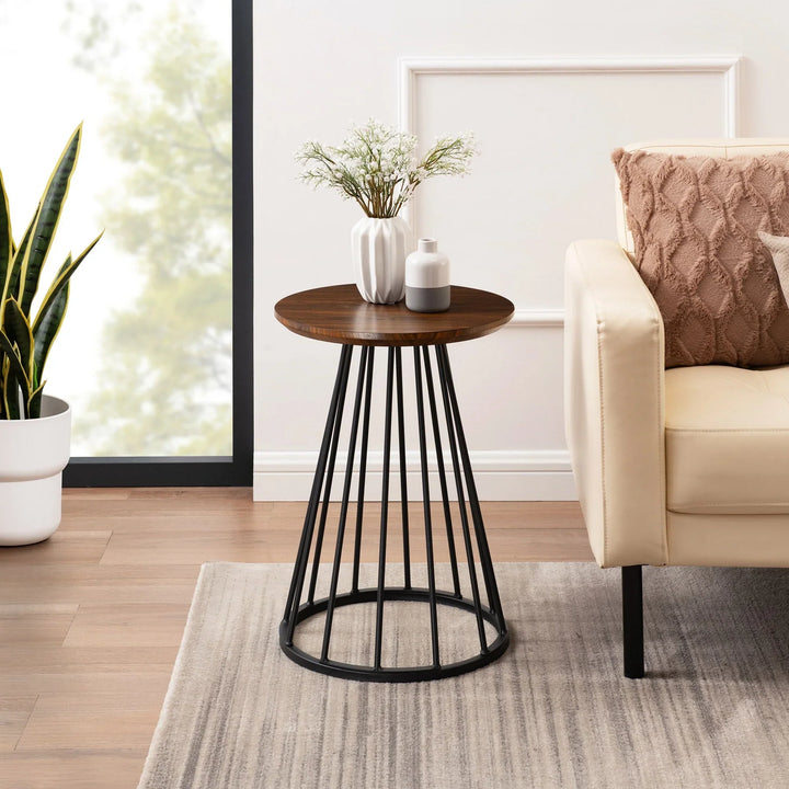 Modern Side Table Dark Walnut Madelyn