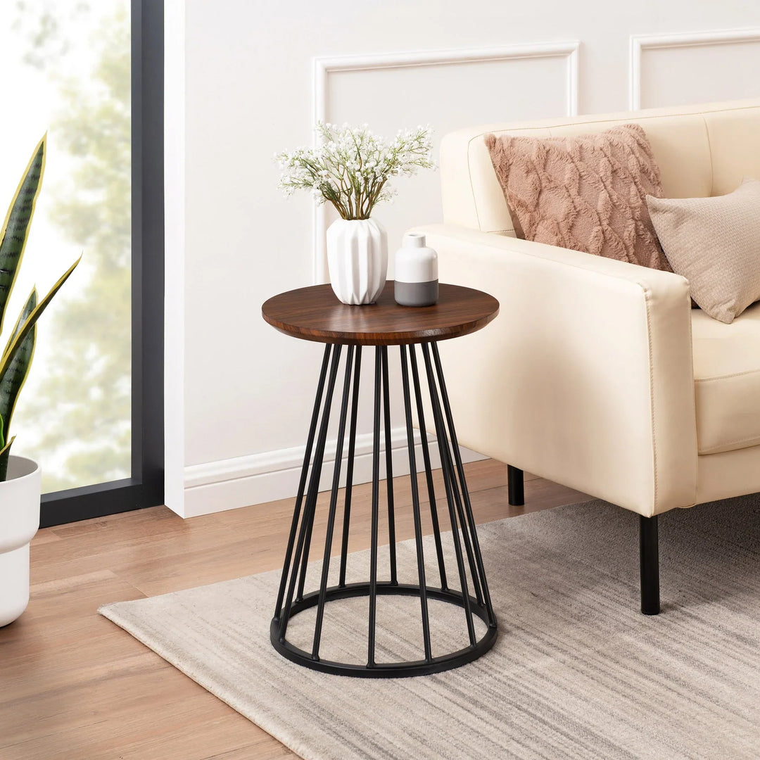 Modern Side Table Dark Walnut Madelyn