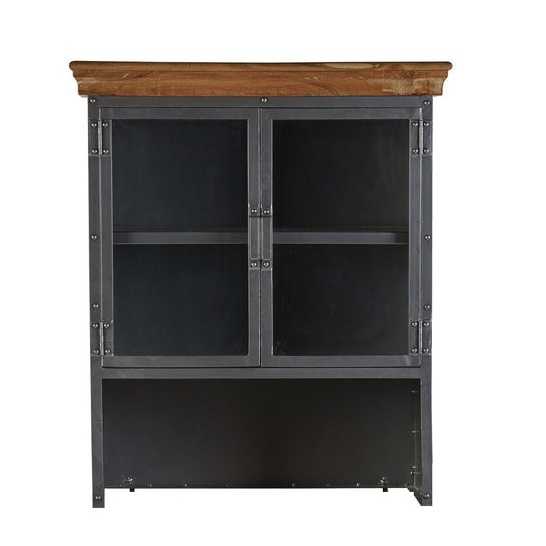 Metropolis Industrial Sideboard And Hutch Set