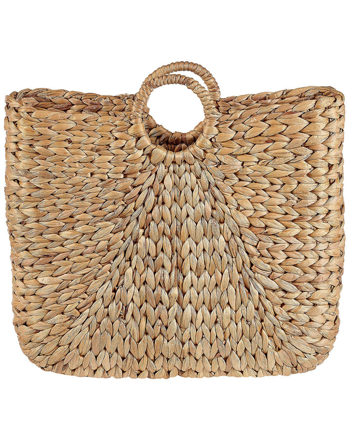 Set of 2 Water Hyacinth Baskets Natural Pompano