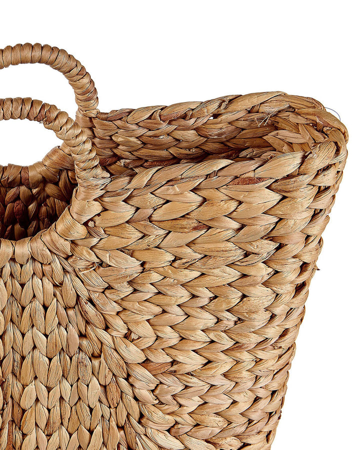 Set of 2 Water Hyacinth Baskets Natural Pompano