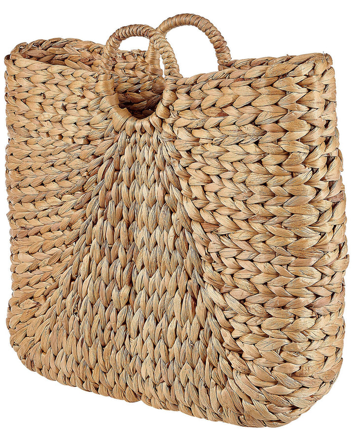 Set of 2 Water Hyacinth Baskets Natural Pompano