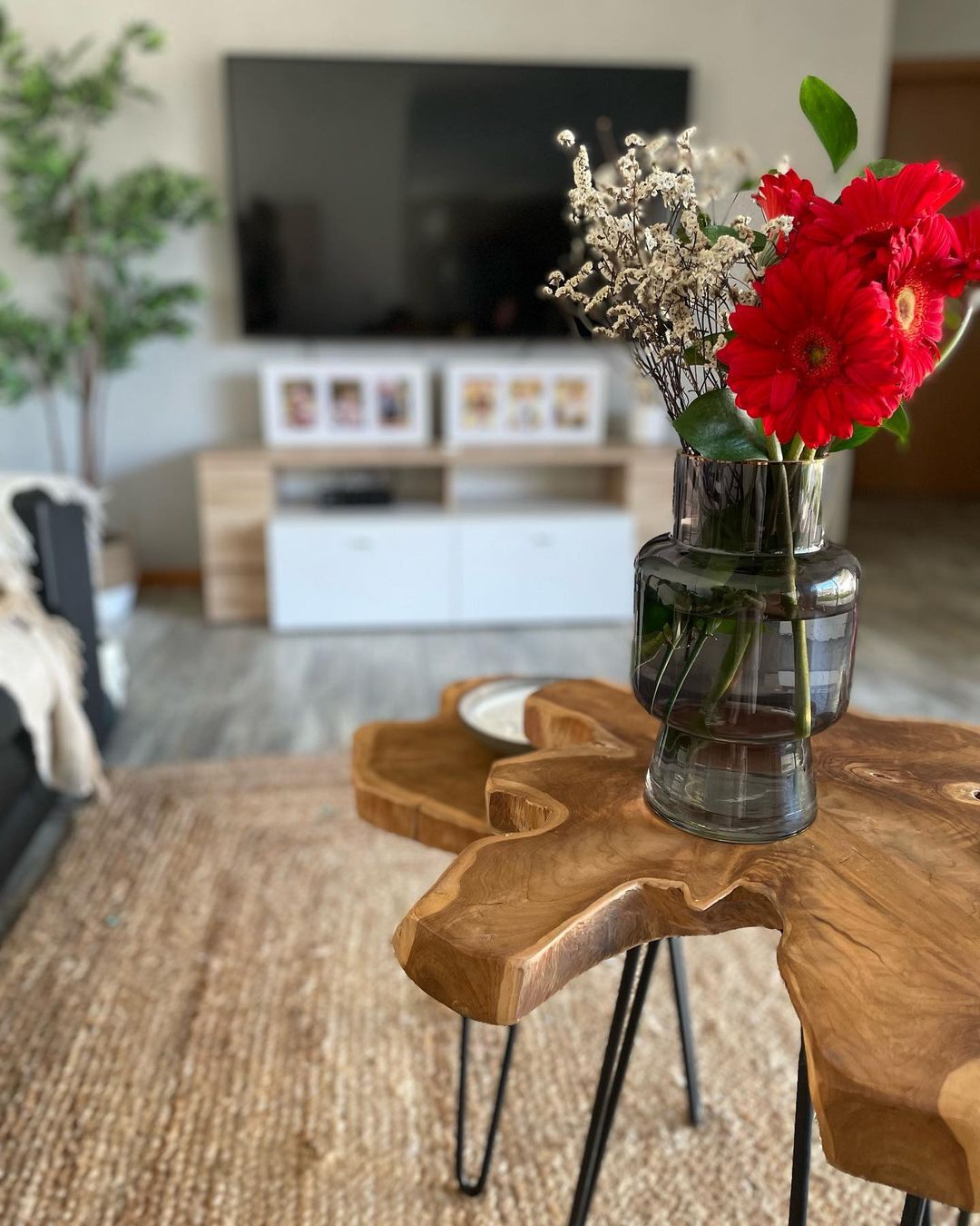 Nest of 2 Side Tables Dark Wood Camrose