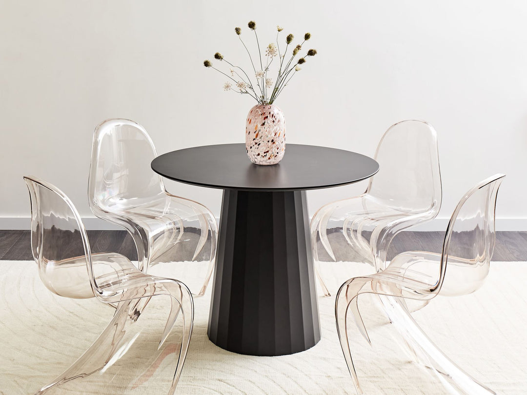 Round Dining Table ⌀ 100 cm Black Lexington