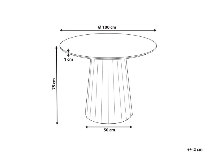 Round Dining Table ⌀ 100 cm Black Lexington