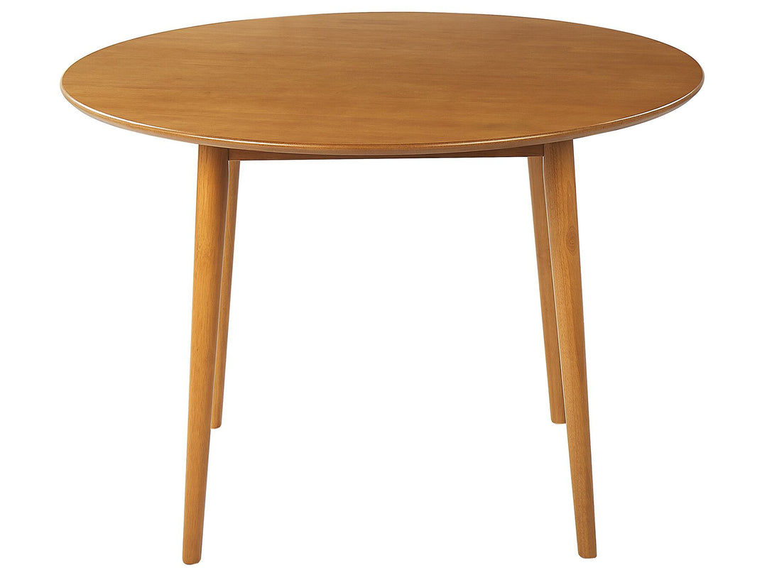 4 Seater Round Dining Table Light Wood Alexis