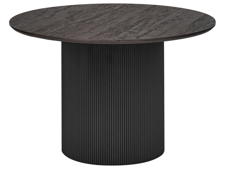 4 Seater Round Dining Table Black Brimmer