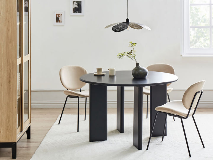 Round Dining Table ⌀ 120 cm Black Cazden