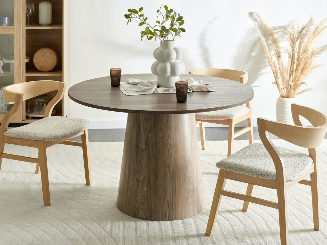 Round Dining Table ⌀ 120 cm Dark Wood Aramis