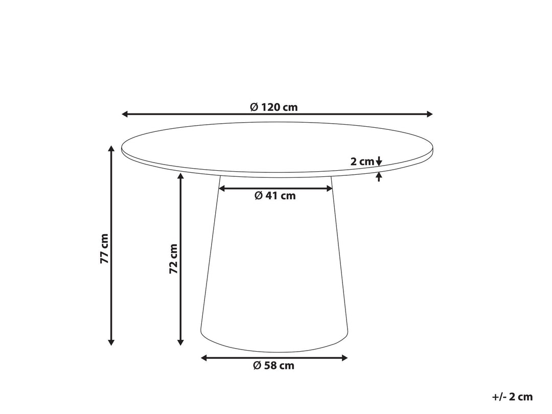 Round Dining Table ⌀ 120 cm Dark Wood Aramis